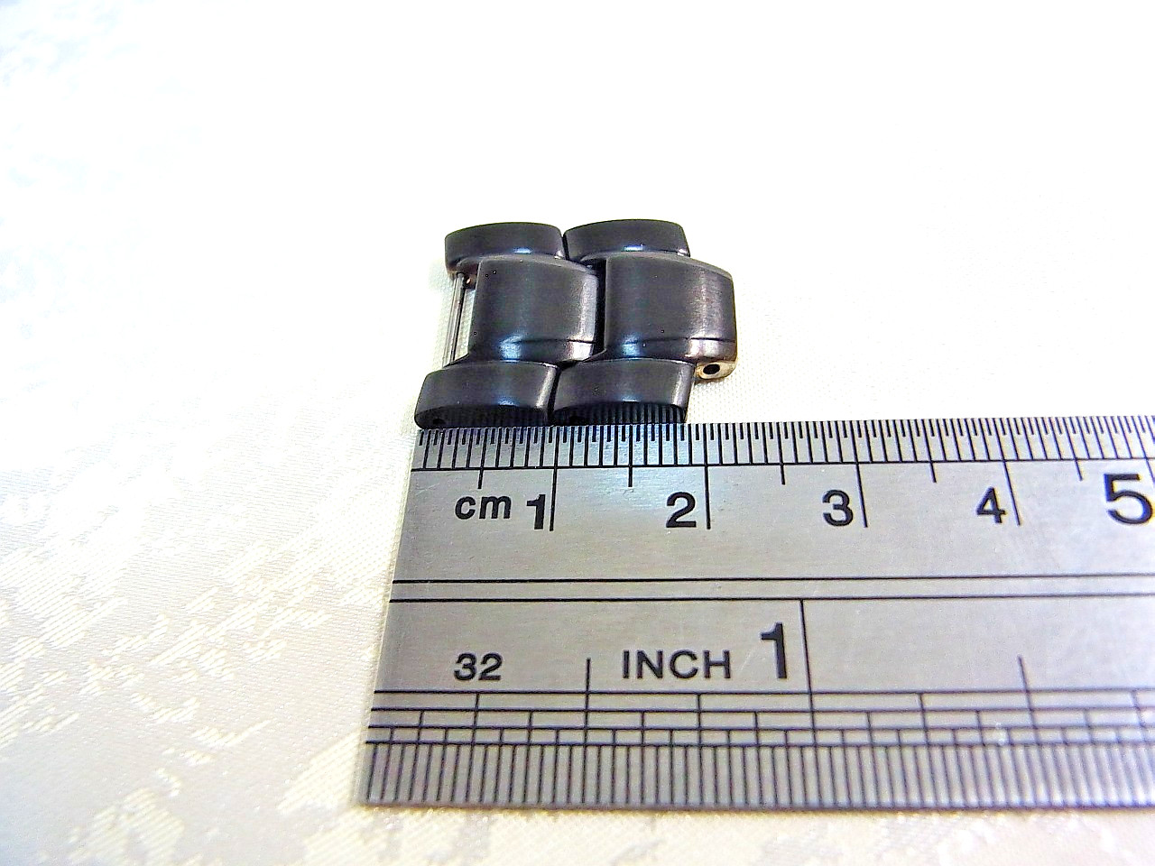 Luminox F117 Nighthawk Black SS Genuine Link 18mm Watch Band 2pcs set Mint