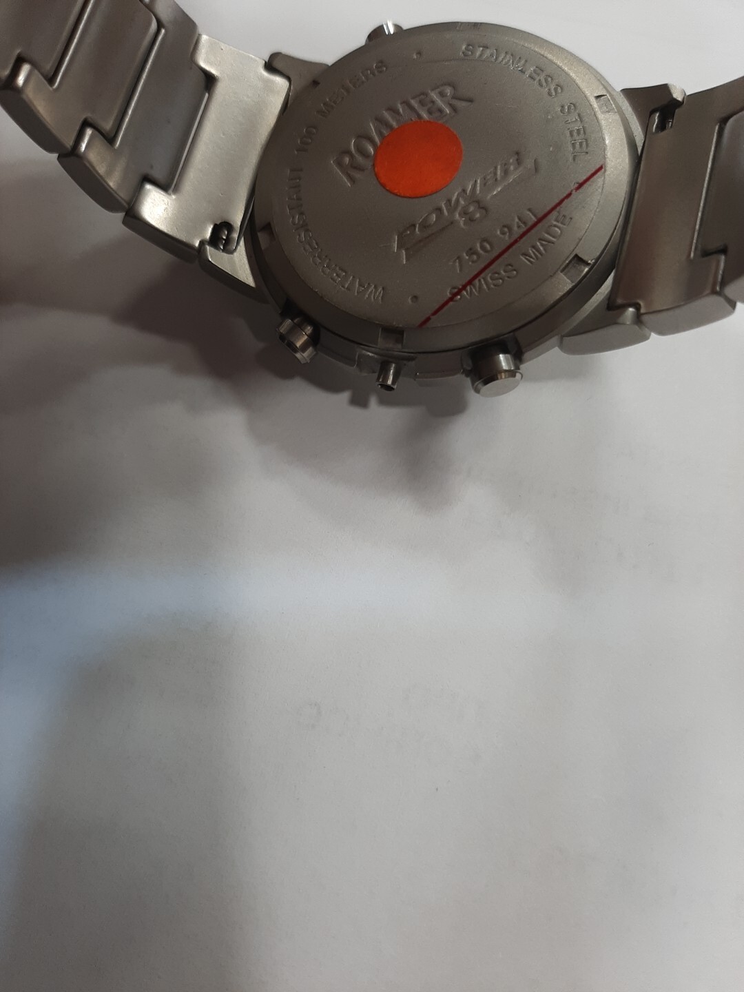 Roamer Power 8 Chrono Glass Case Button Strap