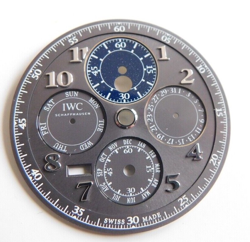 IWC dial Ewige Calendar Chronograph date grey color new mondphase