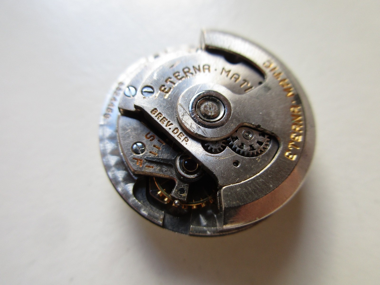 Eterna-matic cal. 1198R Swiss automatic watch movement – running