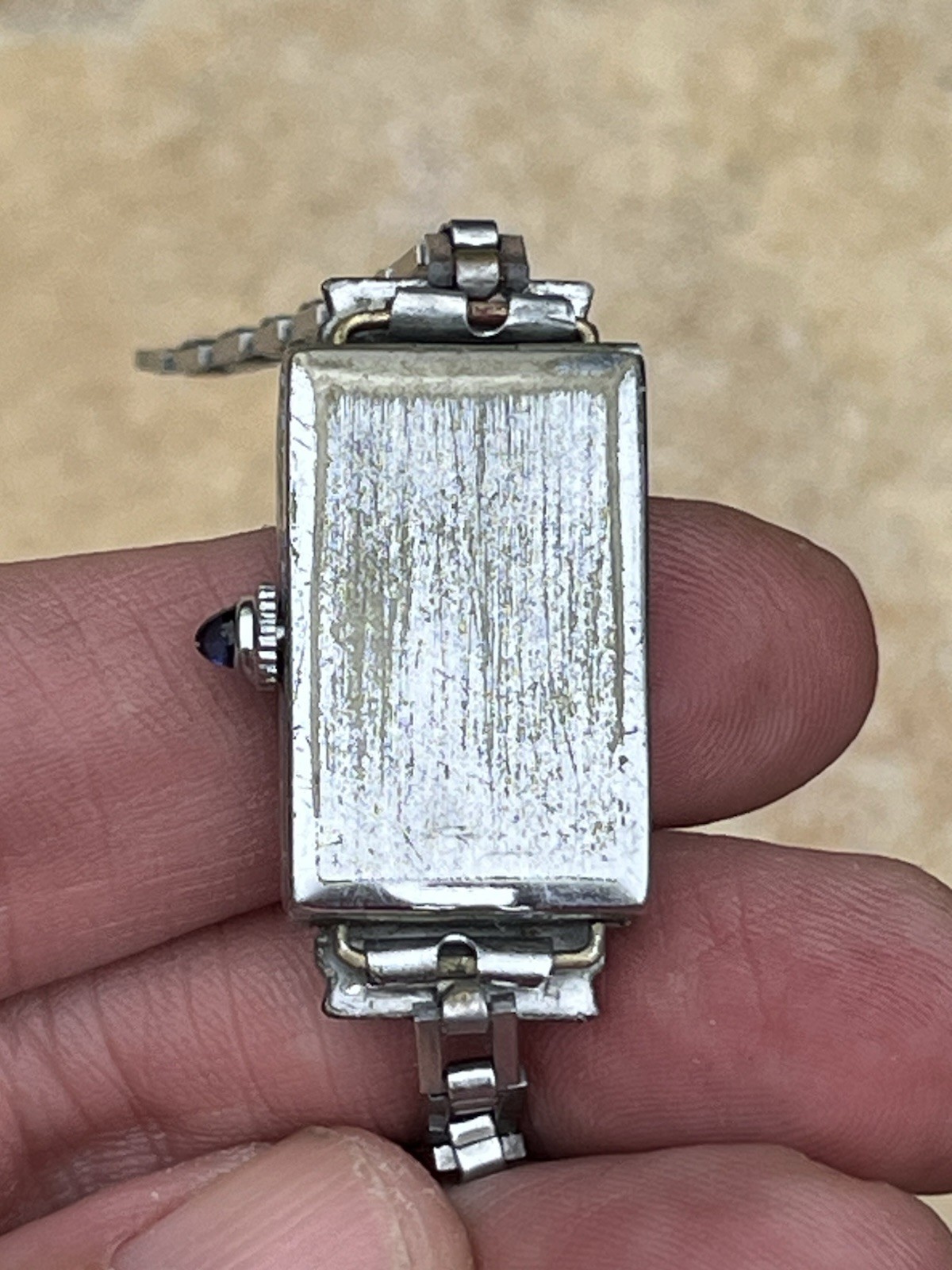 Vintage Engadine Ladies Watch w/ Fancy Art Deco Jeweled Case – Parts or Repair