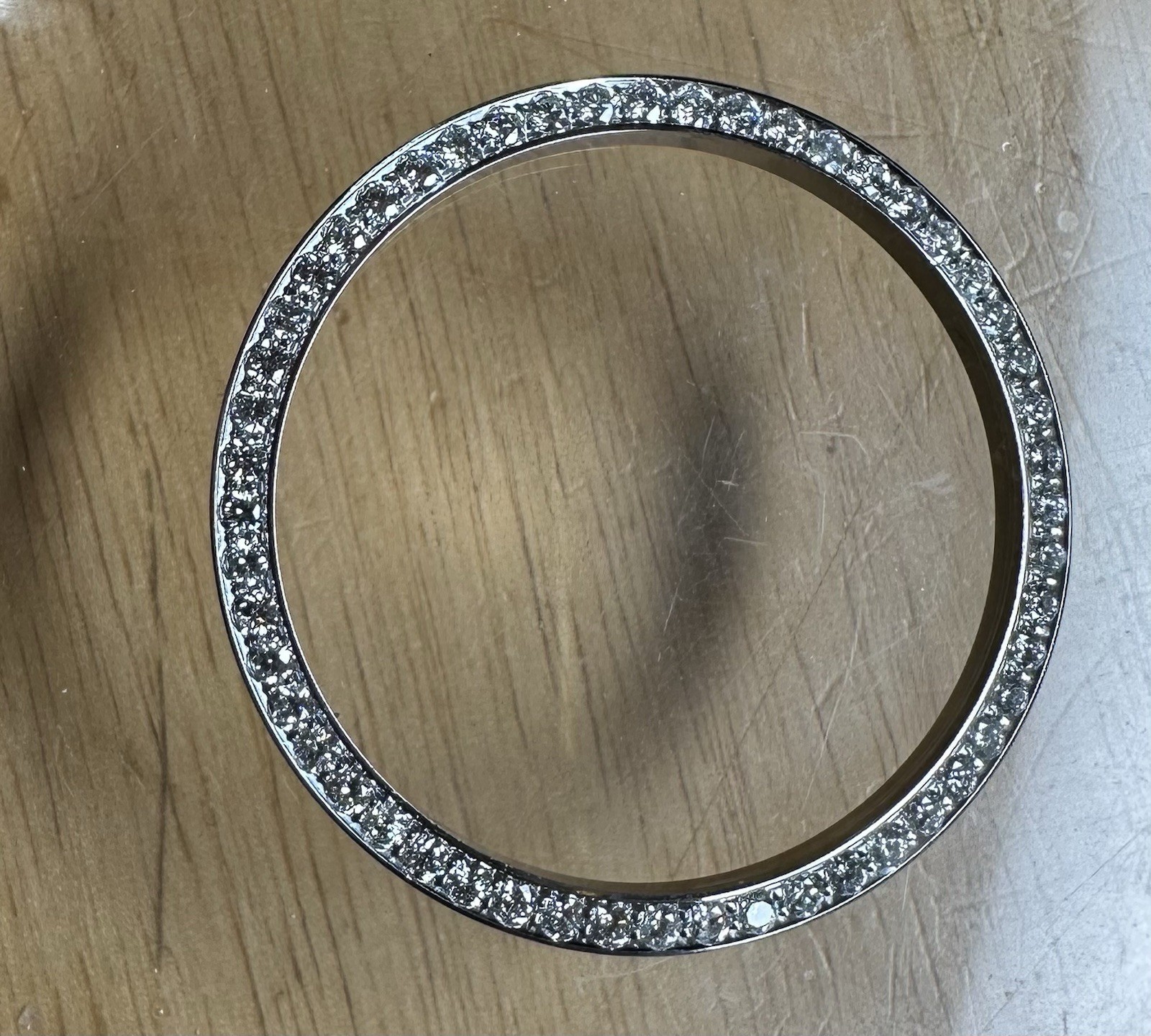 Custom Diamond Bezel 1.05 CT’. Set in Stainless Steel For Rolex Men’s 36MM Date