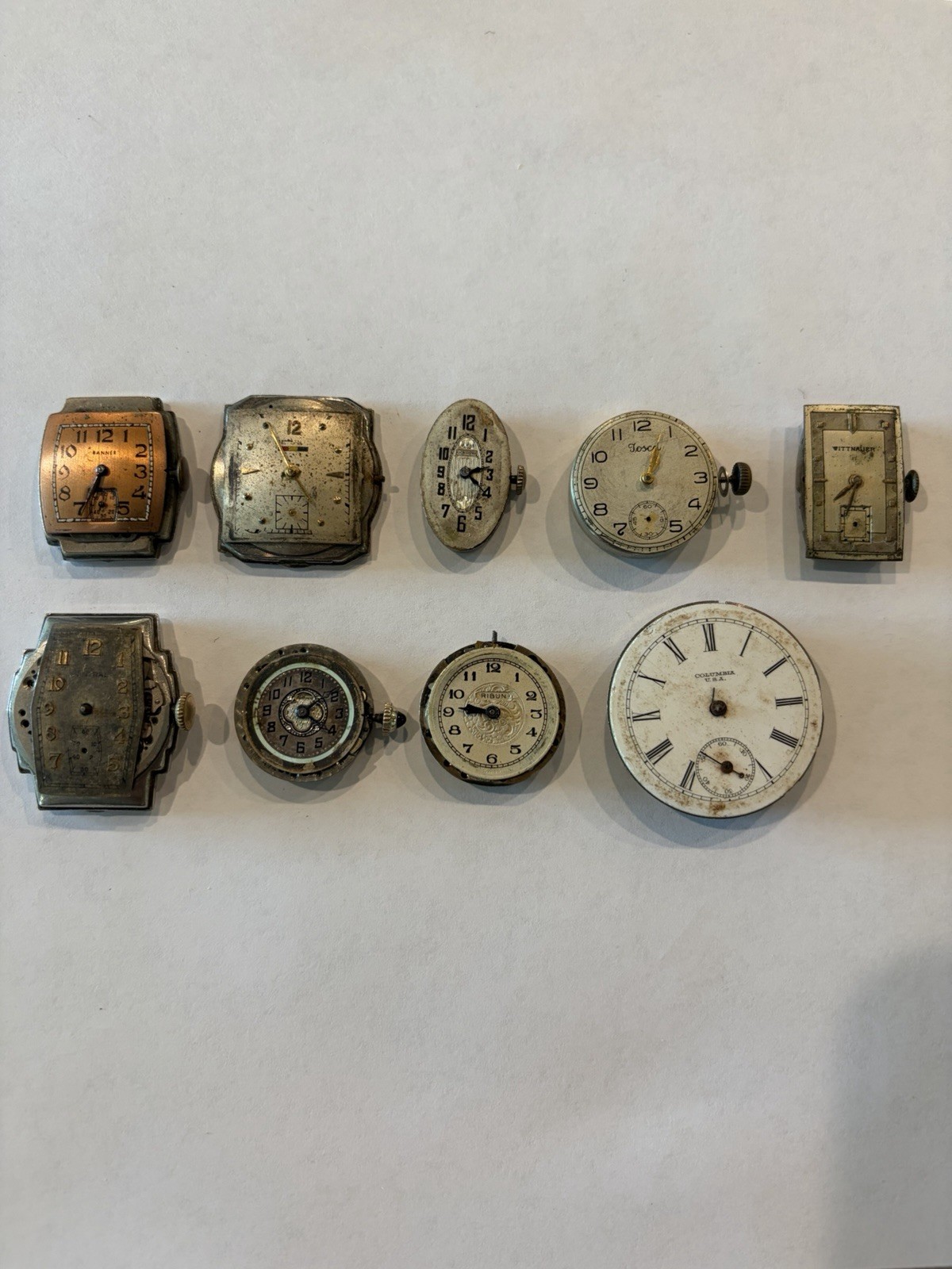 Lot of 16 Vintage Watch Movements – Mixed Brands & Calibers for Parts / Repair