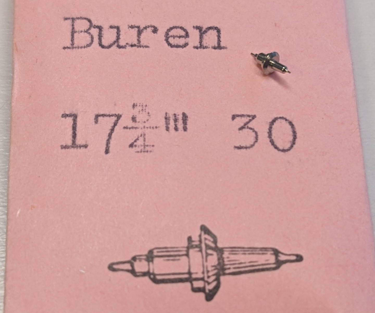 Buren caliber 30 ligne 17 3/4′” Balance Staff SWISS made x 1 piece FREE POST