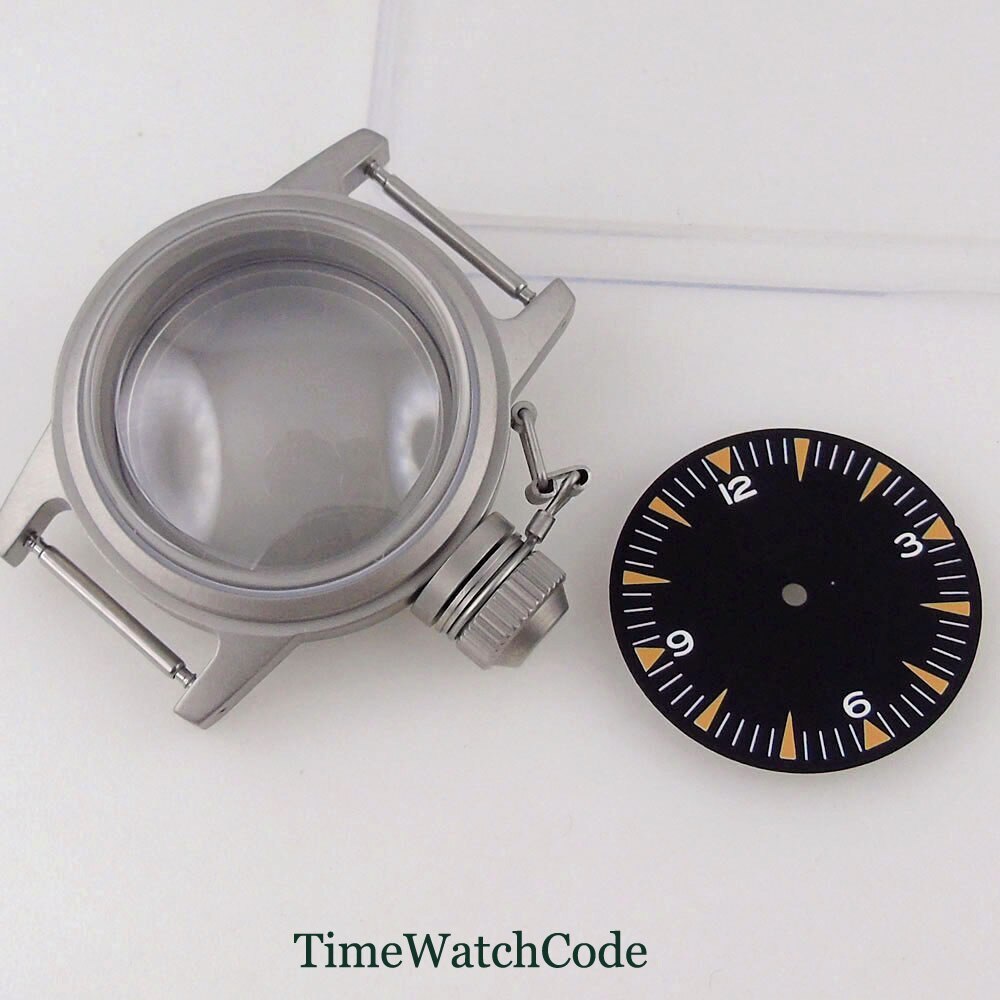 36mm Sandblasted Watch Case Domed Sapphire Crystal for NH35 ETA2824 PT5000 20ATM