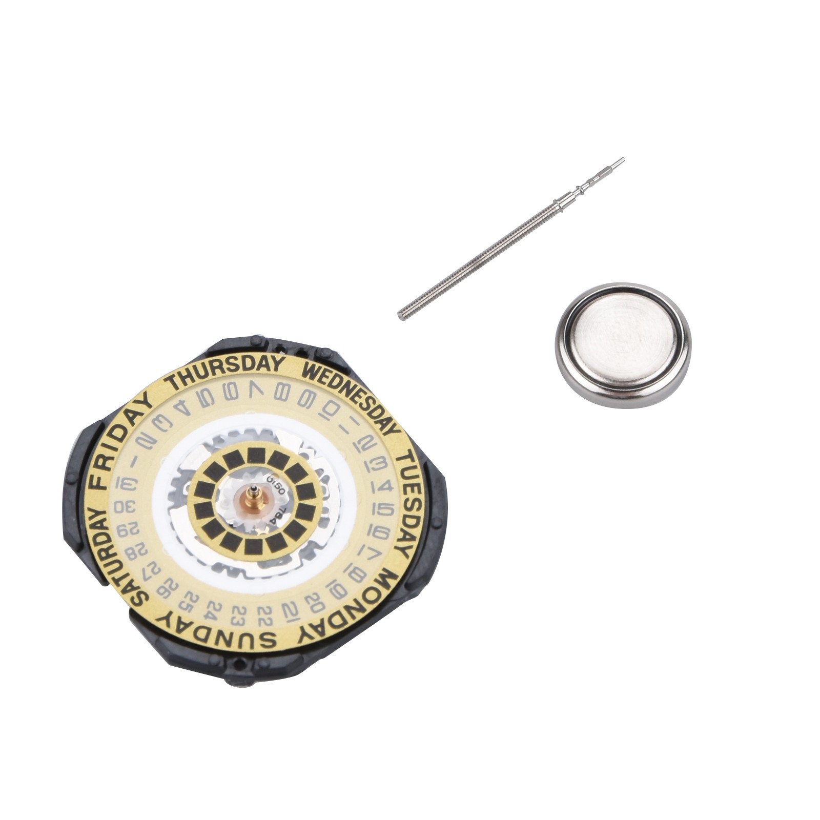 3 Hands With Date & Day Quartz Watch Replacement Movement For VX44E 11½ ‴ b