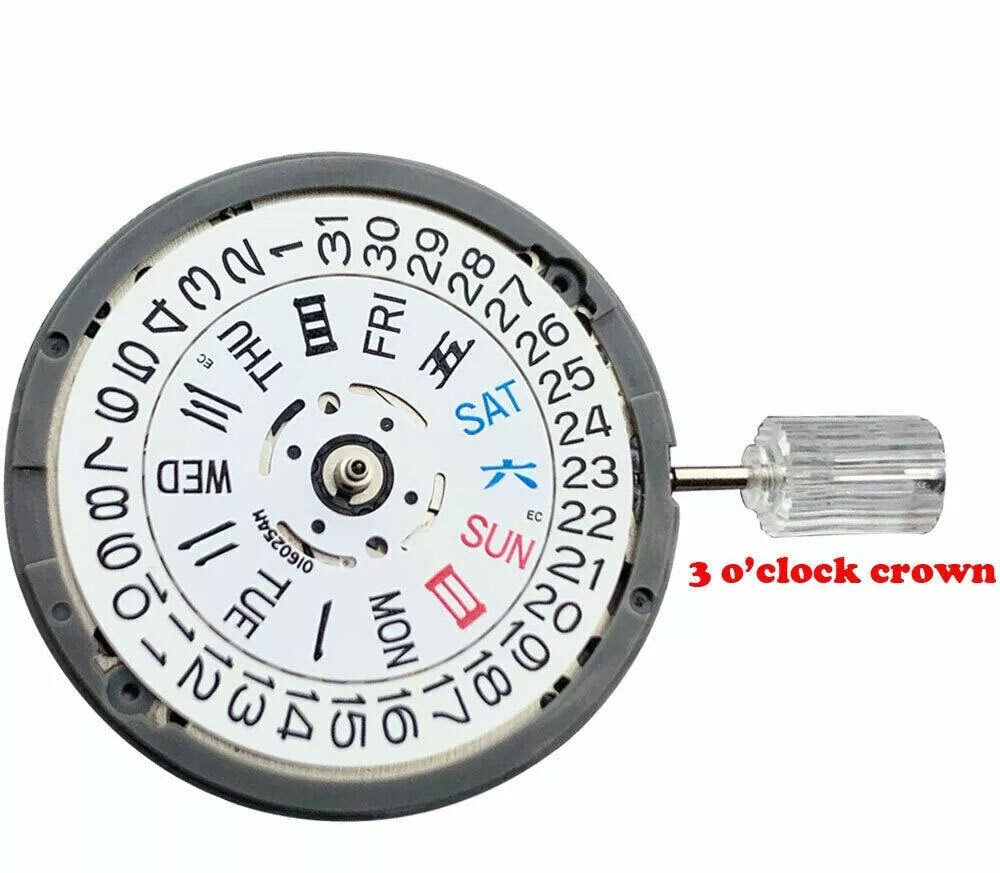24 jewels Japan NH36A white automatic mechanical movement 3 & 3.8 o’clock crown