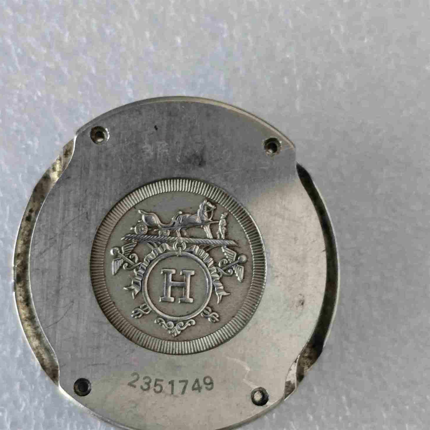 HERMES BARENIA RONDO Steel Wristwatch. Ref: BR1.710. For Parts