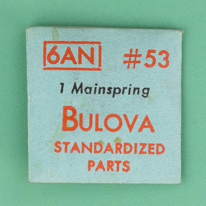 Genuine Bulova Part 53 Mainspring 6AN NOS 0073