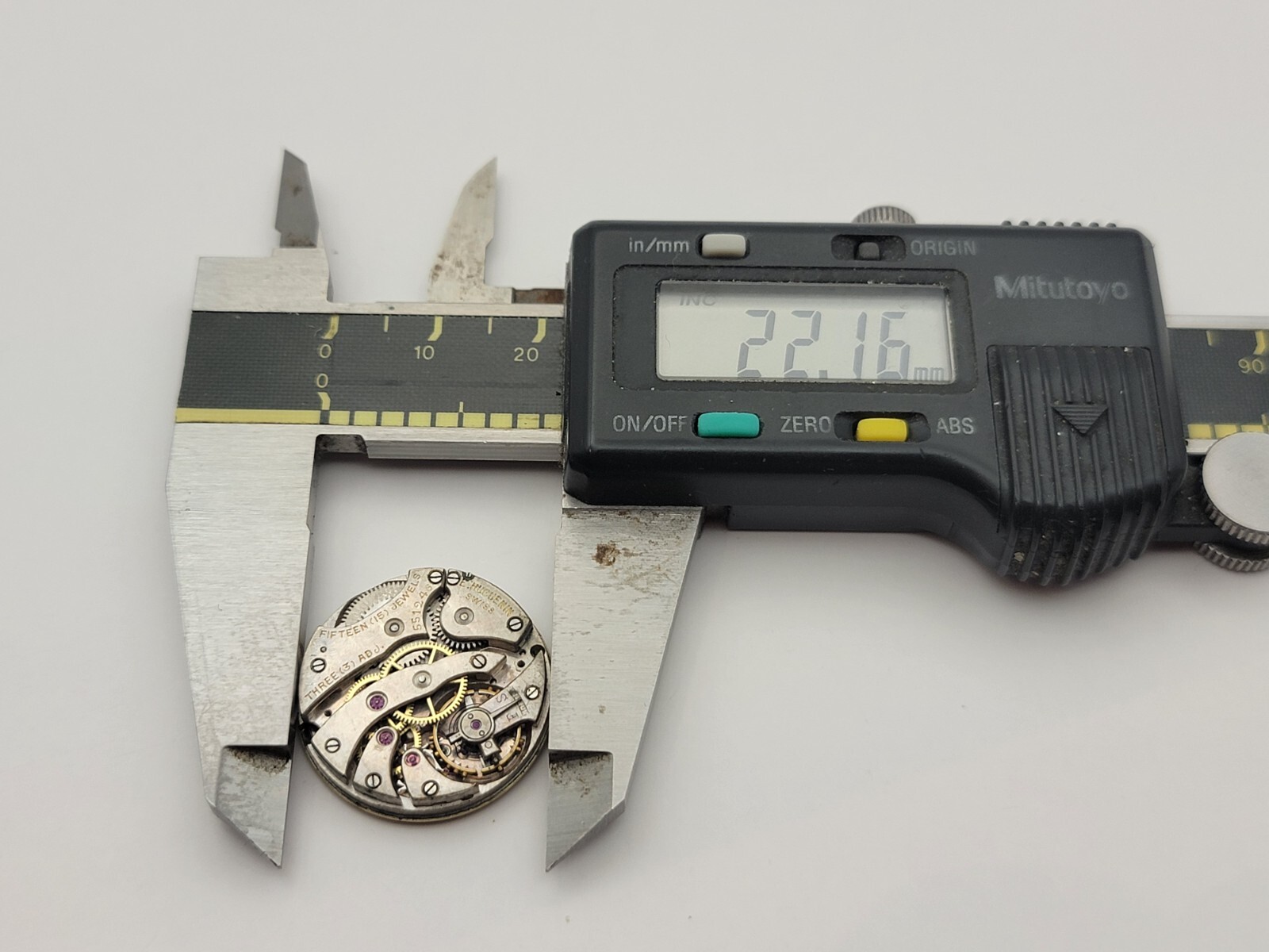 Antique Bailey,Banks & Biddle Huguenin 15j 3 Adj 22mm watch movement repair part