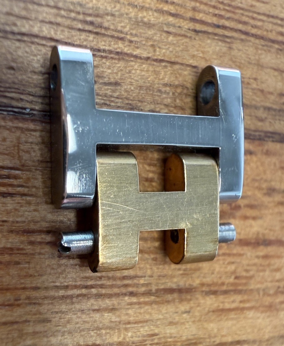 HERMES Clipper 12mm Authentic Link Watch Band Bracelet Parts