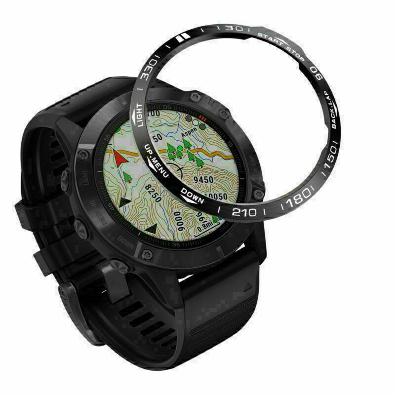 Stainless Steel Bezel Ring Adhesive Cover for Garmin Fenix 6/ Pro/Sapphire Watch