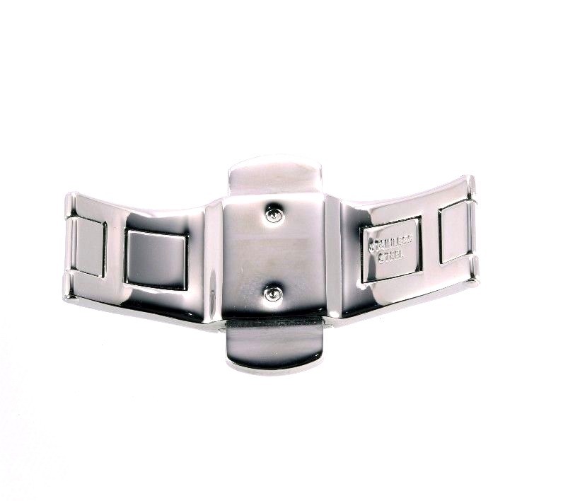 Polished Stainless Steel Butterfly Deployment Clasp 6 mm x 24 mm