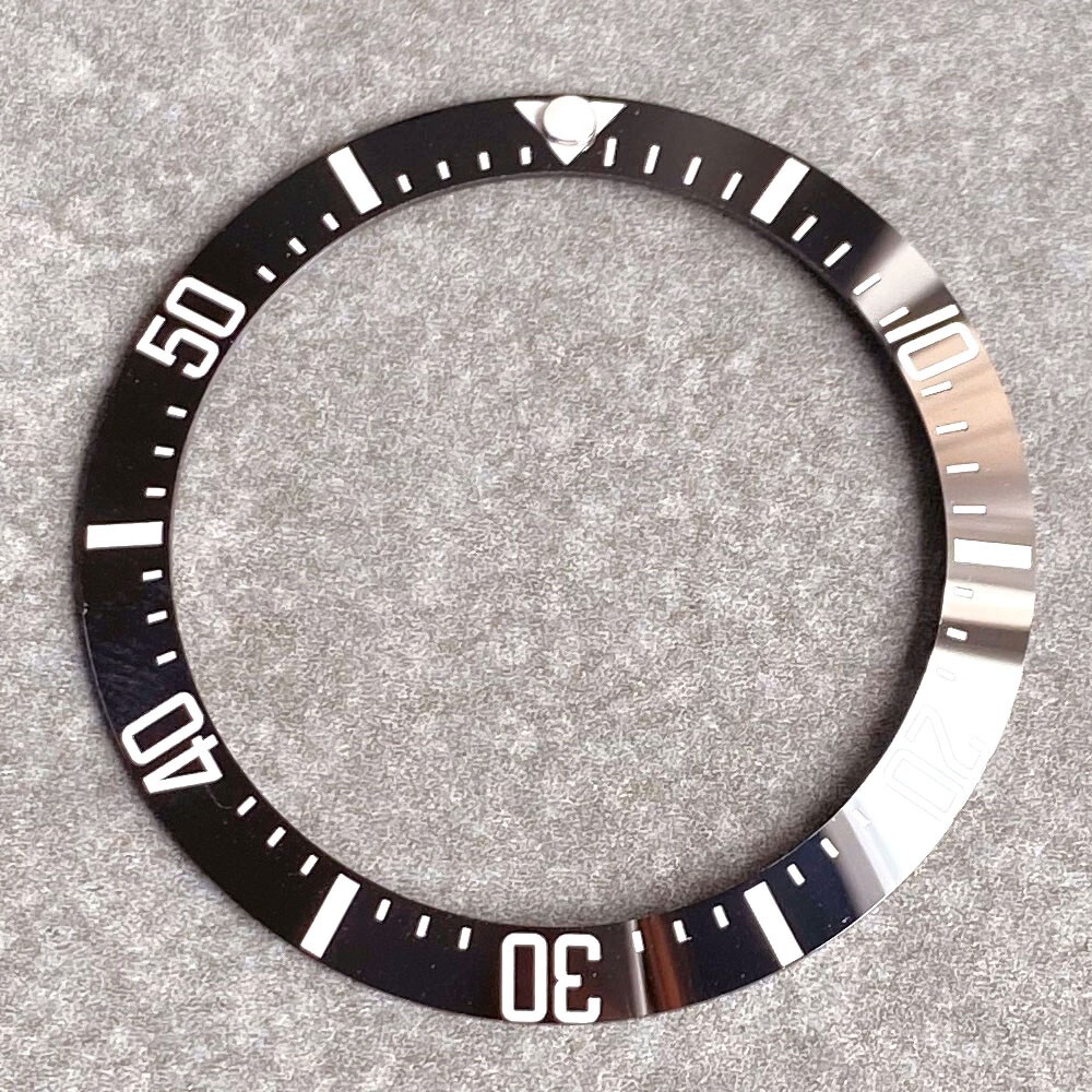 Tandorio New 38mm*30.6mm Ceramics Watch Bezel insert For 40mm Sub GMT Men Watch