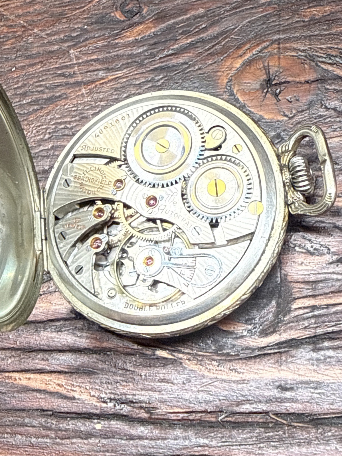 1925 Illinois Model 3 Grade Autocrat 17J 12s Pocket Watch Movement – Running