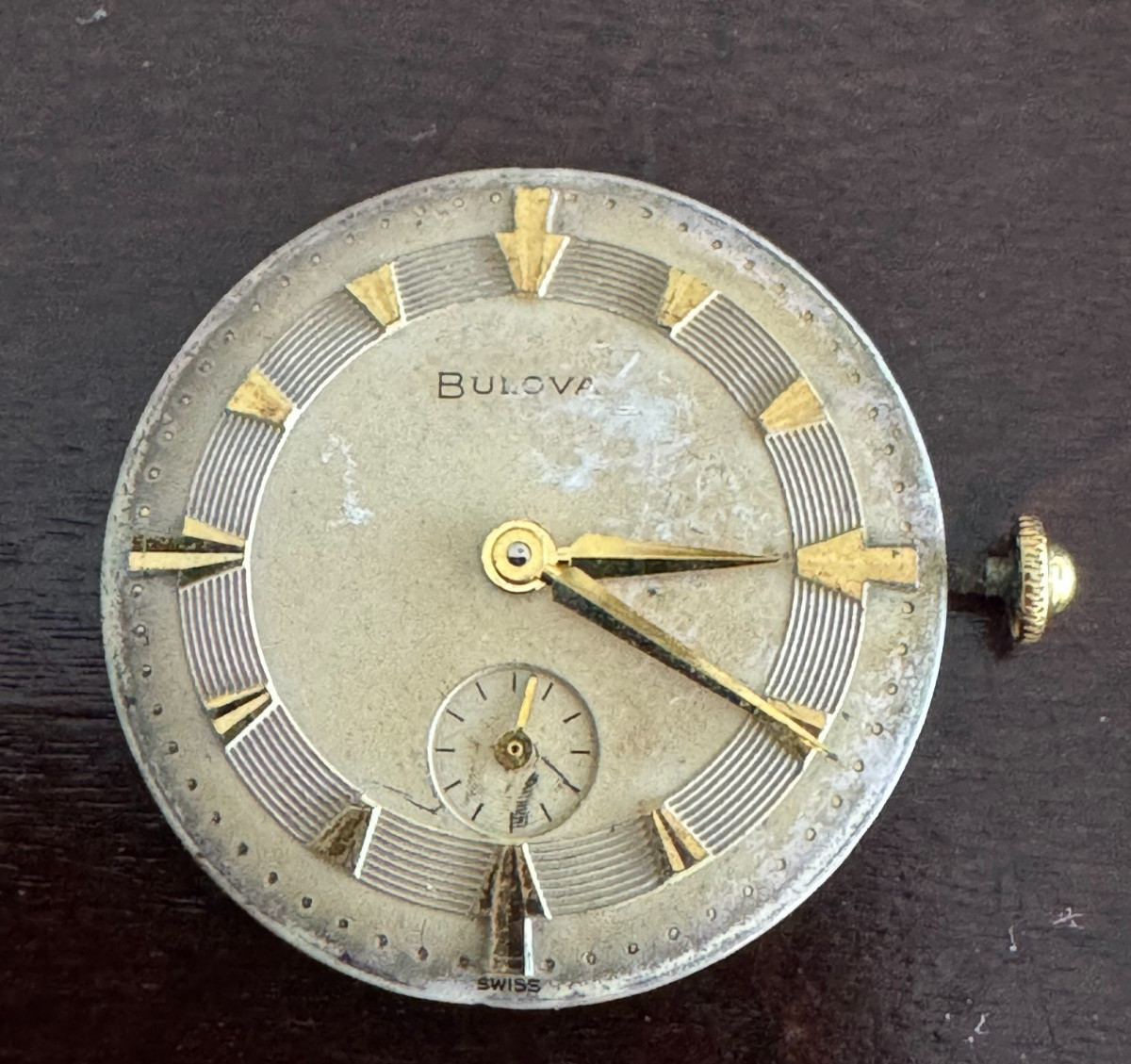 VINTAGE MEN’S BULOVA WRISTWATCH MOVEMENT CAL. 11AF KEEPING TIME 17 JEWEL