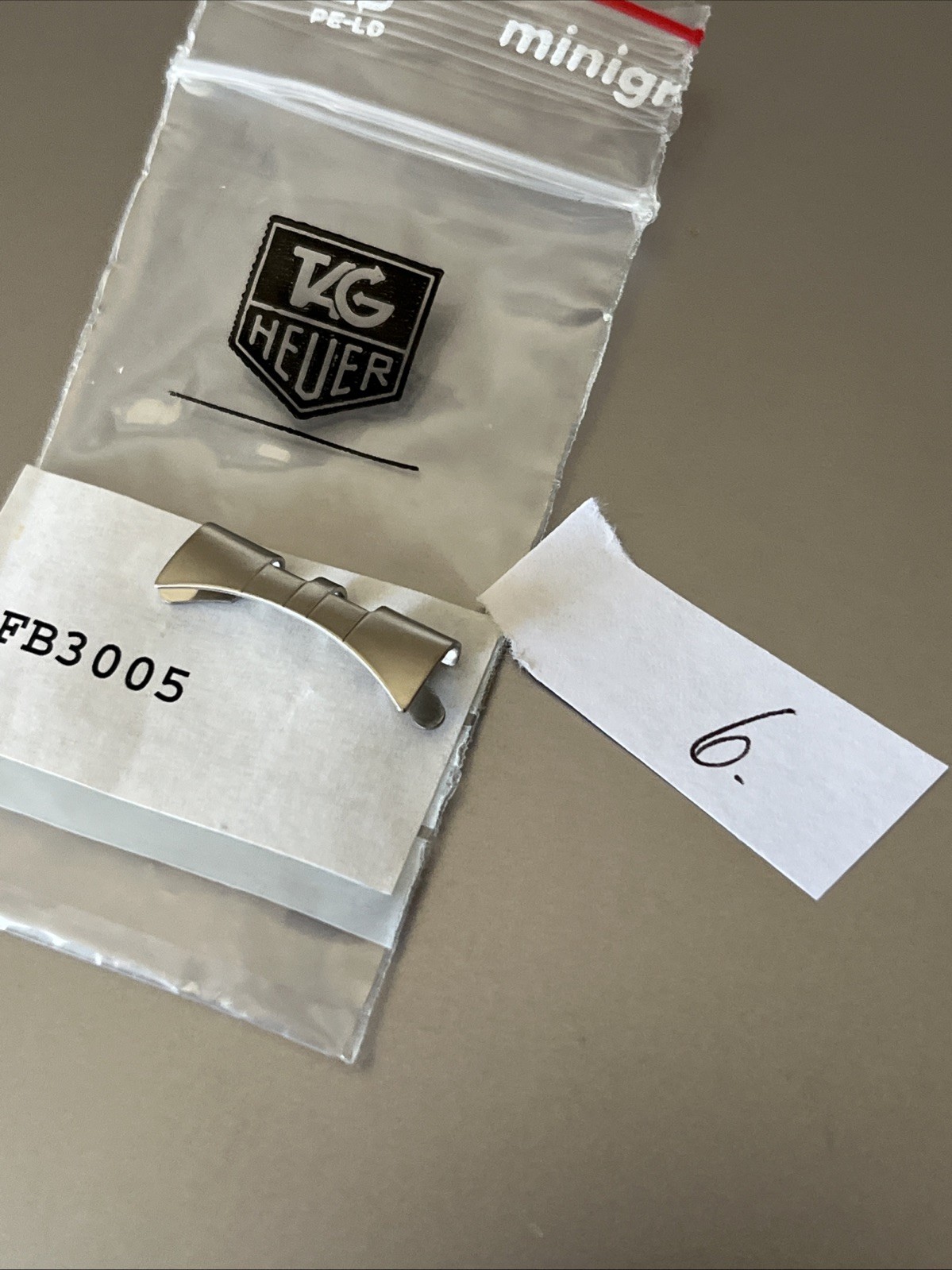 TAG Heuer Watch Bracelet END PIECE Link 21 mm FB3005 606/41 Matte Silver GENUINE