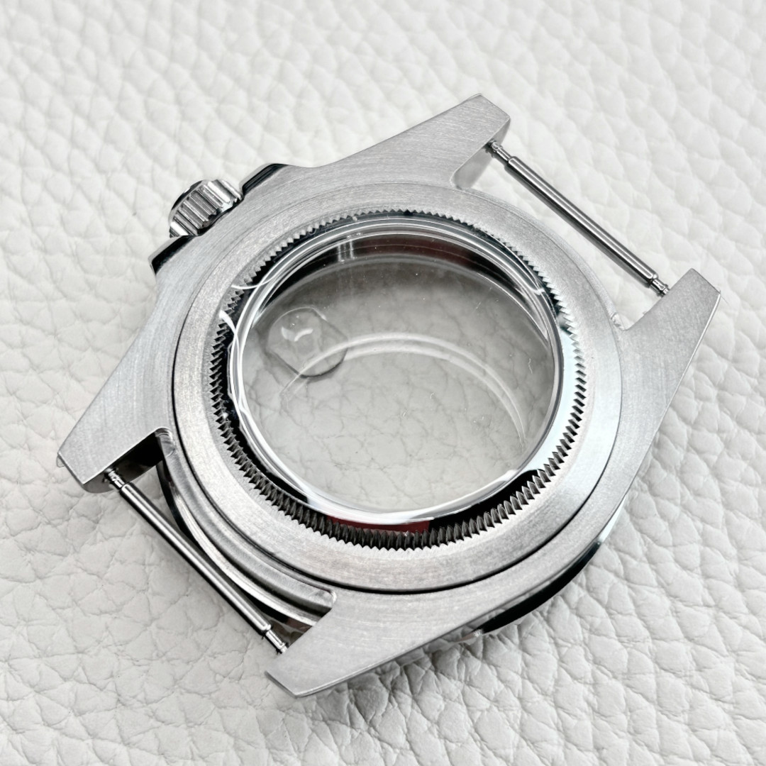 40MM Purple Black 24 Hour bezel Watch Case Sapphire Fit NH34 NH35 NH36 Mod