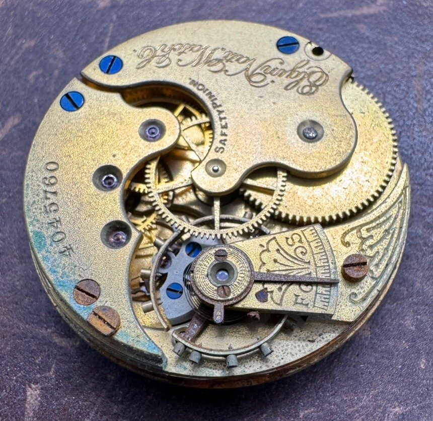 Vintage ELGIN GRADE 113 0S 11J Pocket Watch Movement. Good Staff