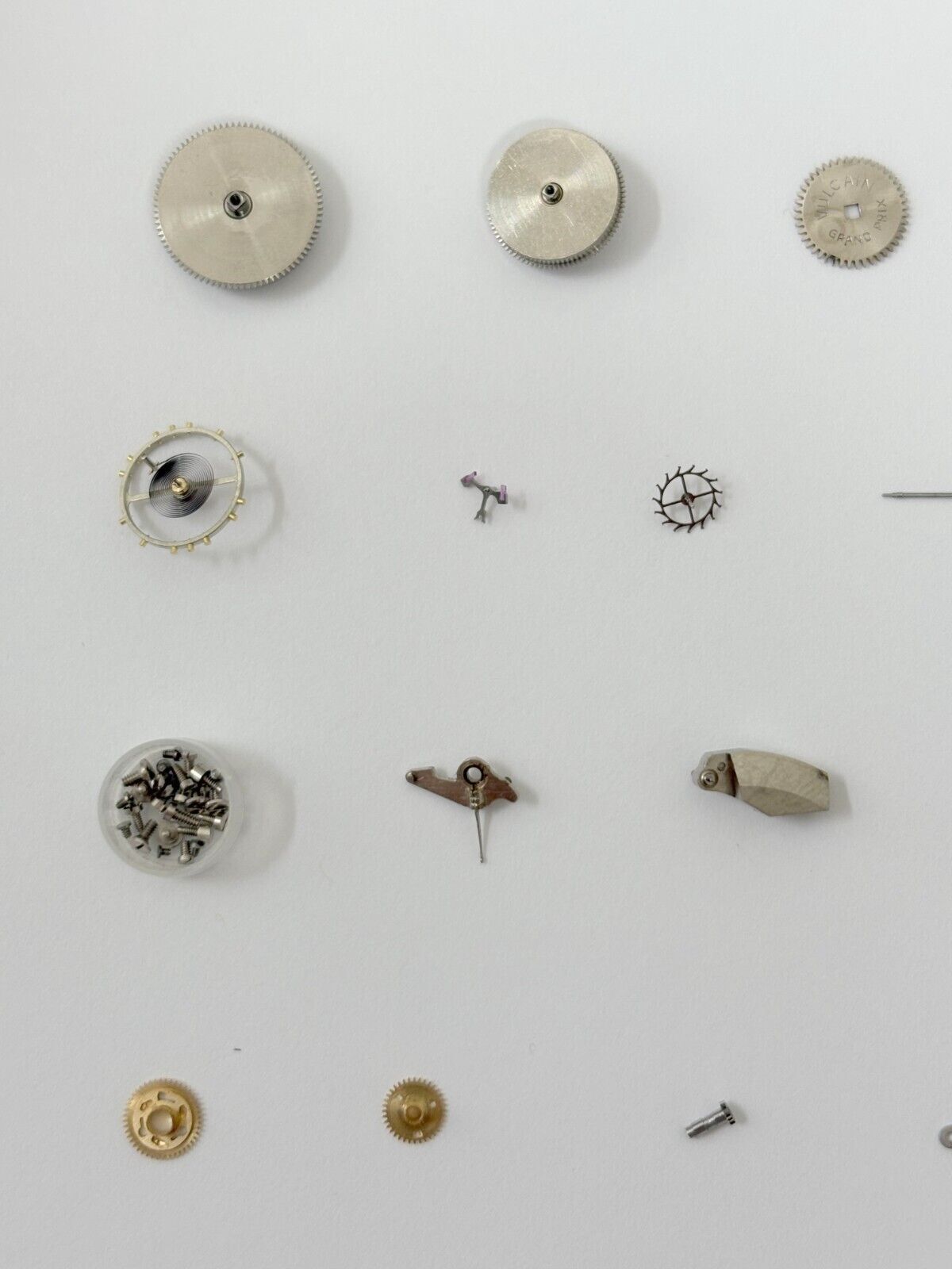 Vulcain Caliber 120 Movement Parts Balance Fork Wheel Spring Bridge Dial Case