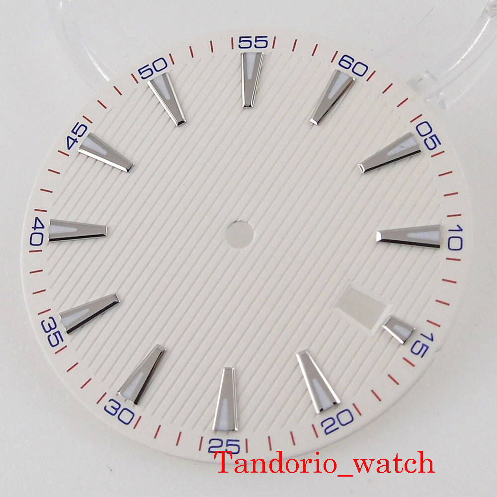 For NH35 33.5mm Sterile Watch Dial Face Parts With Date Window Luminous Marks