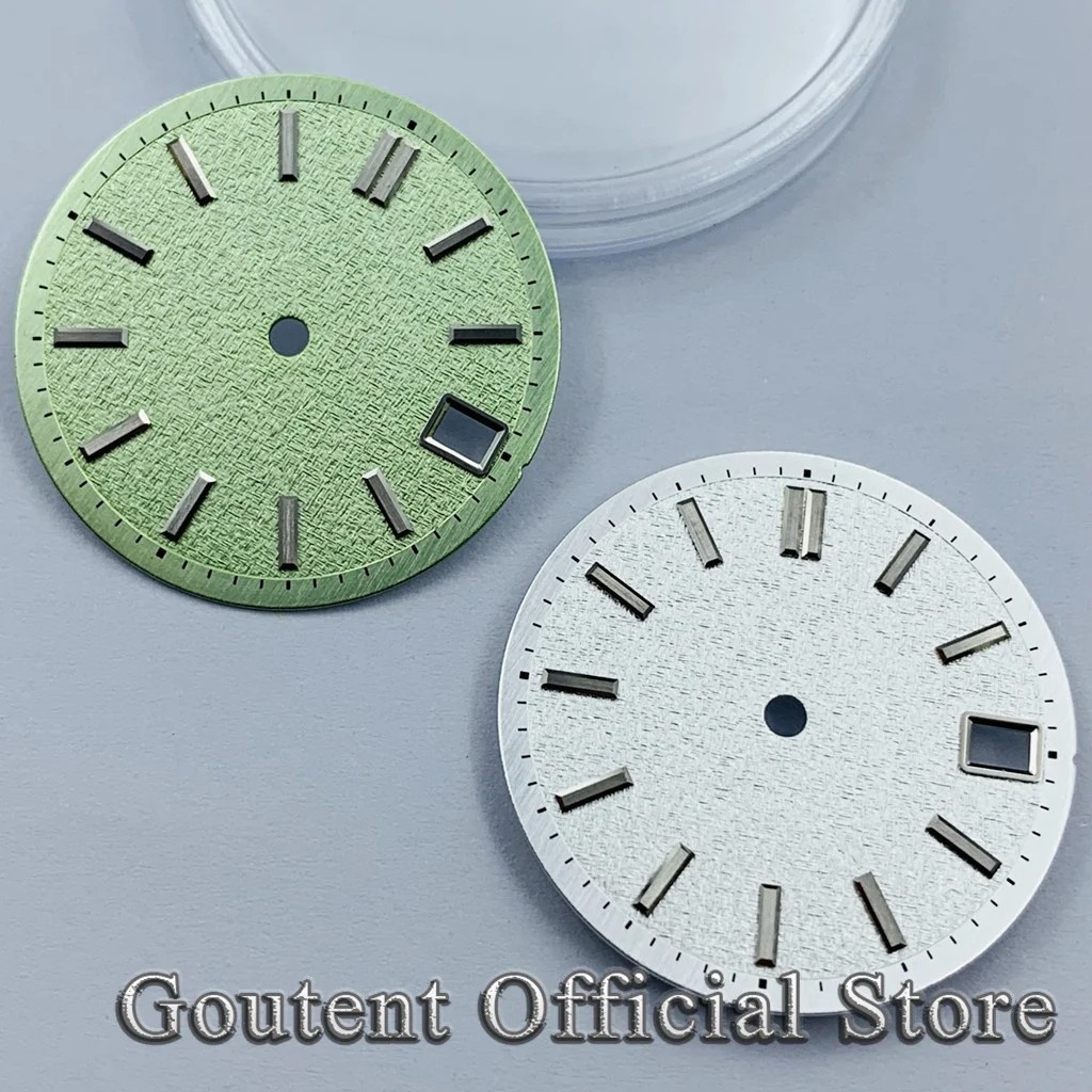 28.5Mm Silver Blue Pink Sterile Watch Dial Fit NH34 NH35 Movement Fit 3/3.8 O’Cl