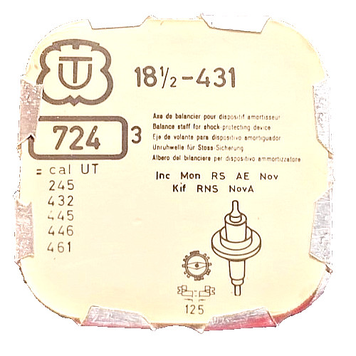 UT Unitas 245 431 432 445 446 461 Balance Staff watch part #724/946 (3-PACK)