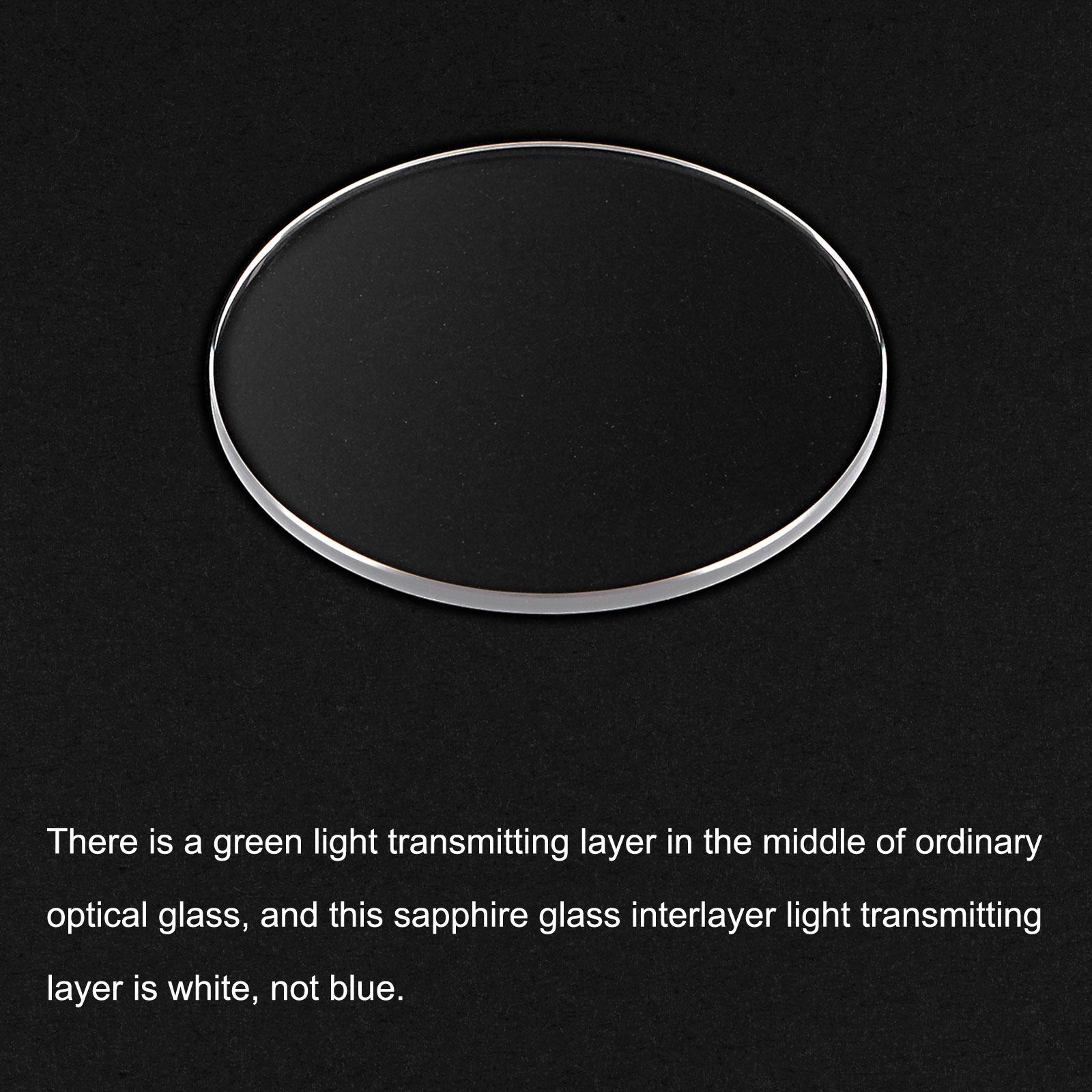 Glass watch round flat lens 40mm diameter 1.5mm thickness, transparent