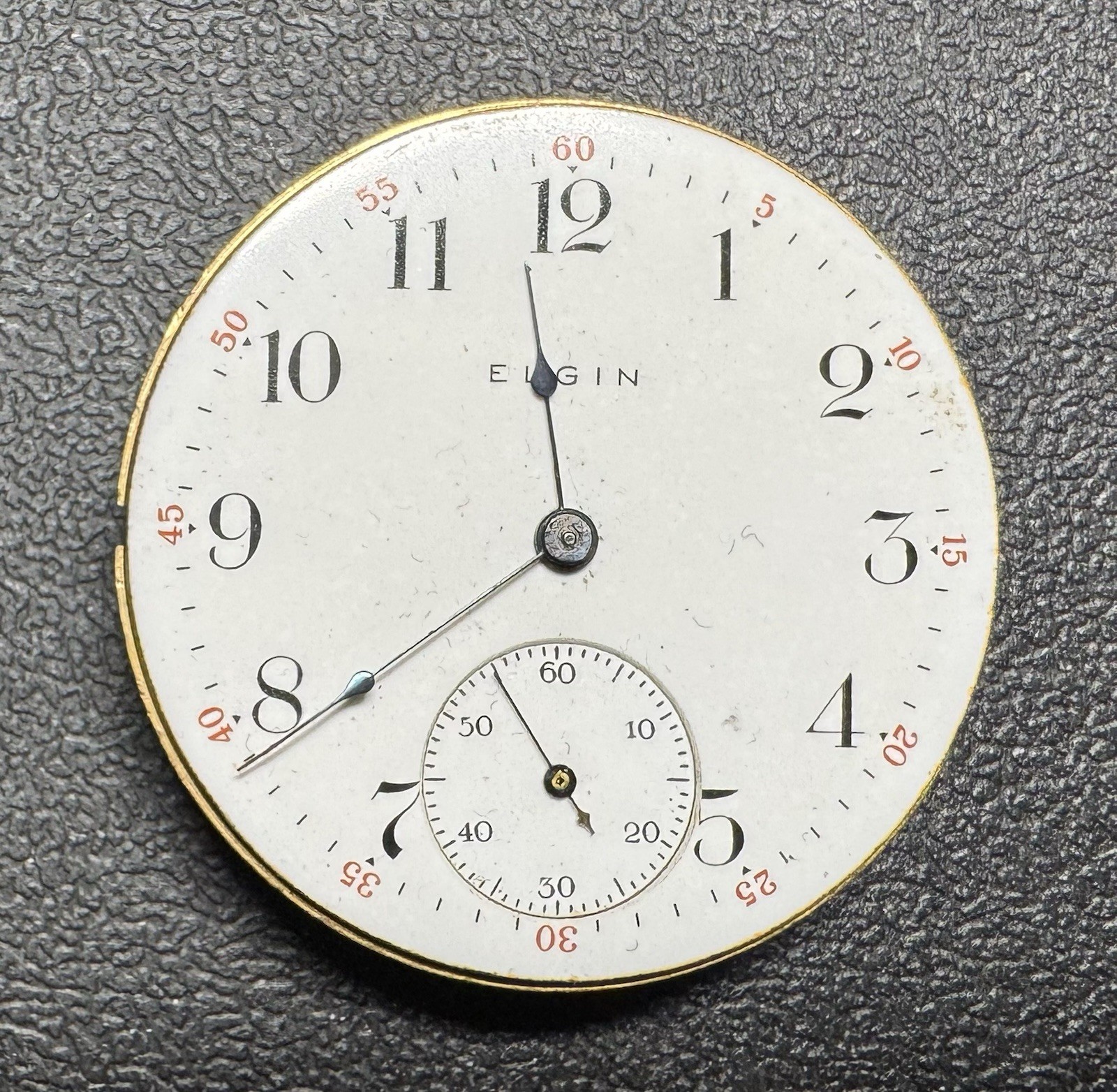 1911 ELGIN 6S 15J GRADE 325 PW PS POCKET WATCH MOVEMENT & DIAL