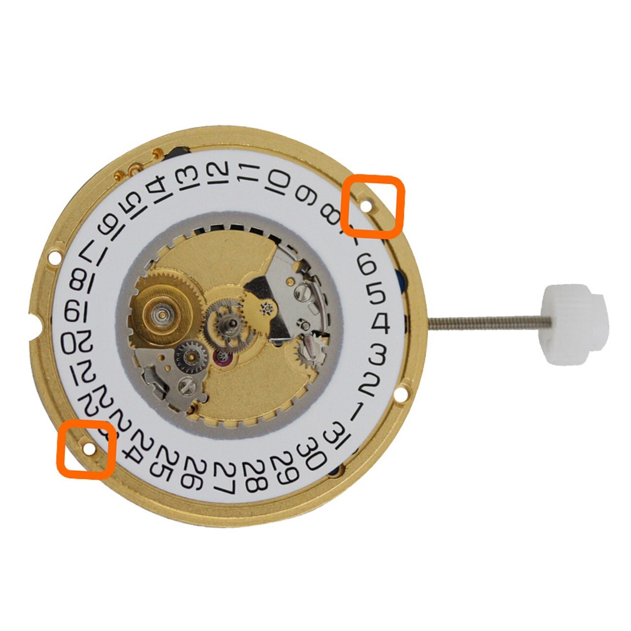 ETA 955.412 White Date Dial At 3:00 Overall Height 3.9 mm 3 Hand Quartz Watch