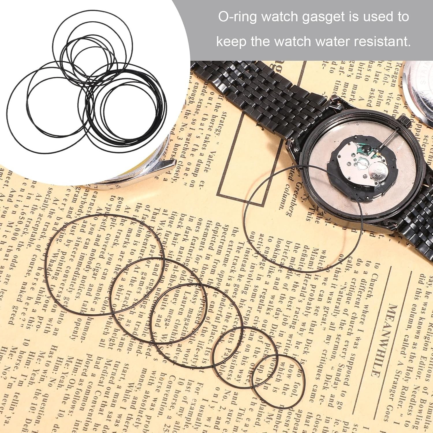 Professional Waterproof Rubber O Ring Watch Gaskets – 53 Count Replacement Set