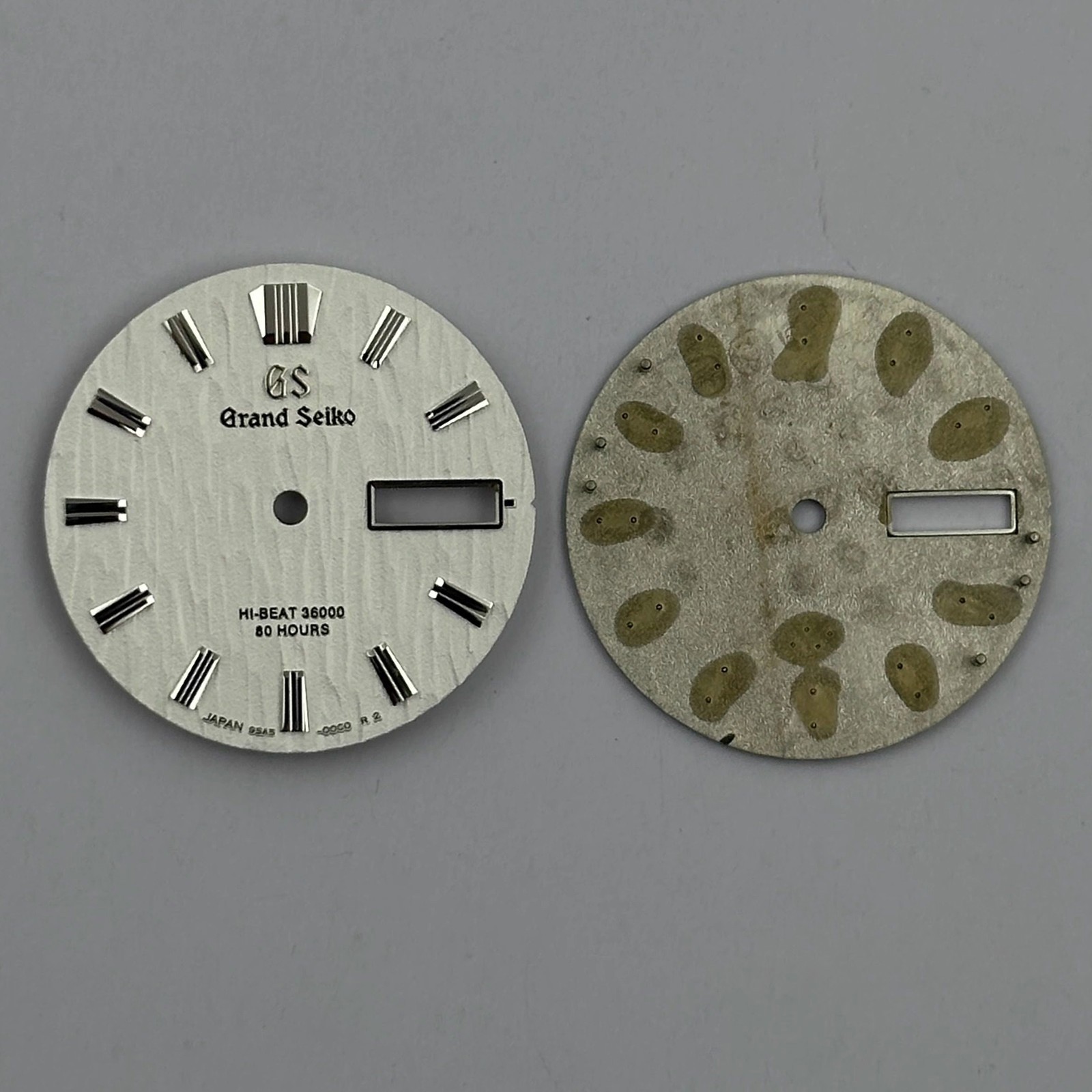 28.5mm Bark Pattern Watch Dial No Lume Dual Calendar for Nh36 Movement Accessory