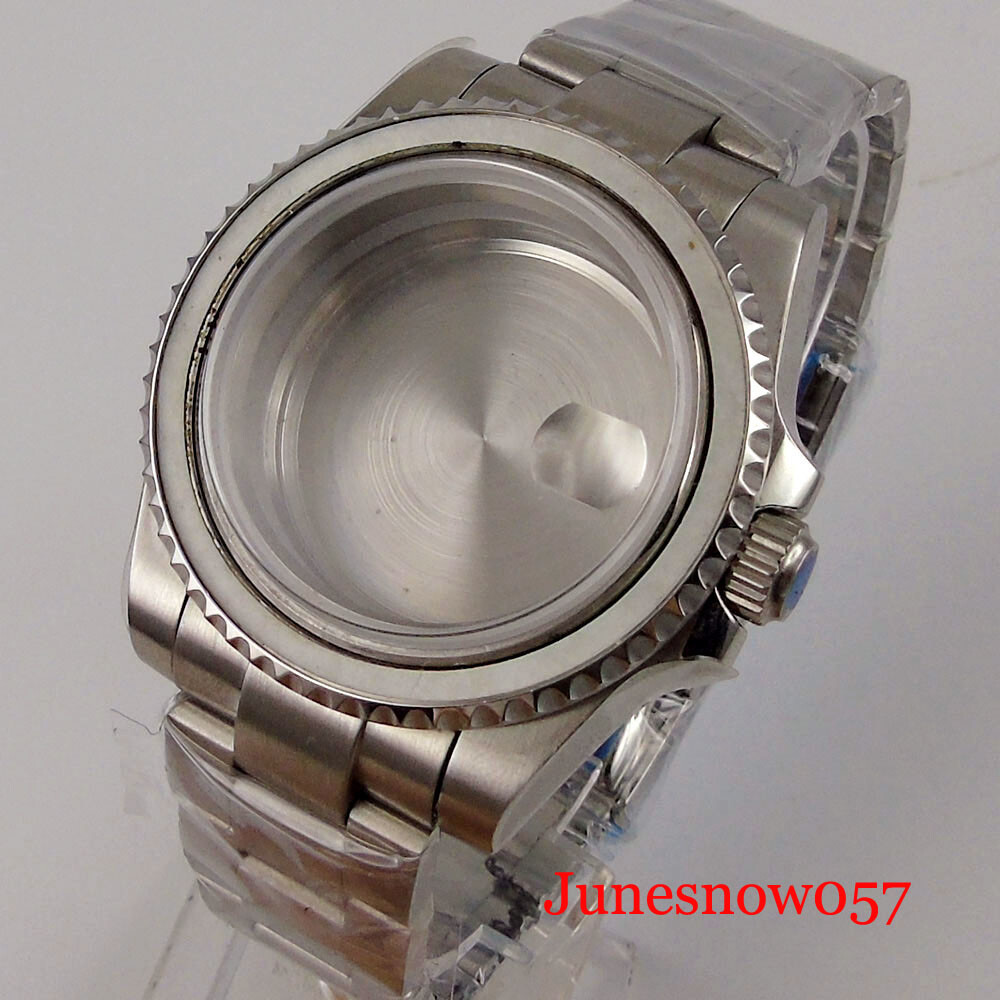 40MM SUB Men Watch for NH35A NH34 ETA 2824 Oyster/Jubilee Sapphire Screw Crown