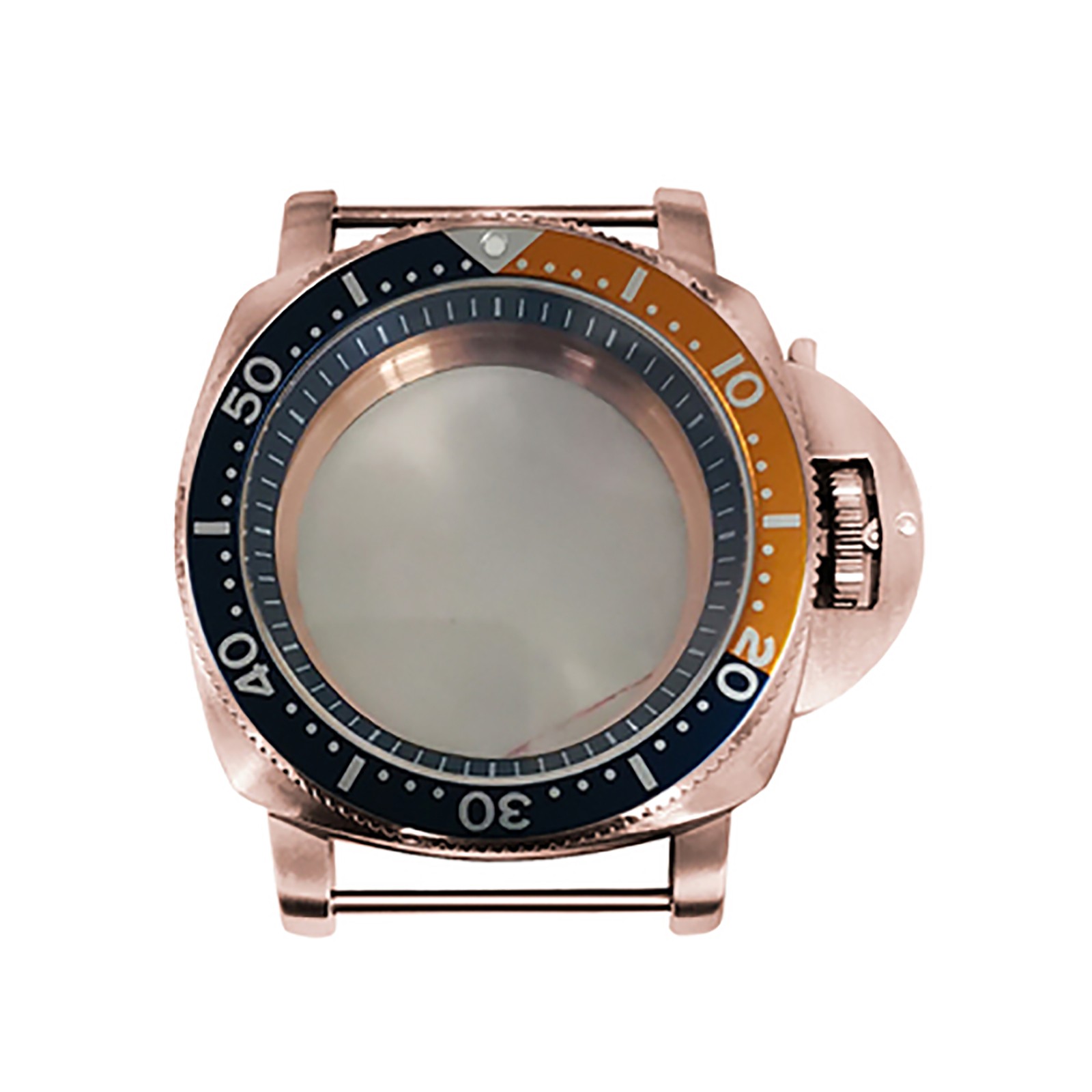 42mm PVD Rose Gold Stainless Steel Watch Case for NH35/NH36 Movement ===