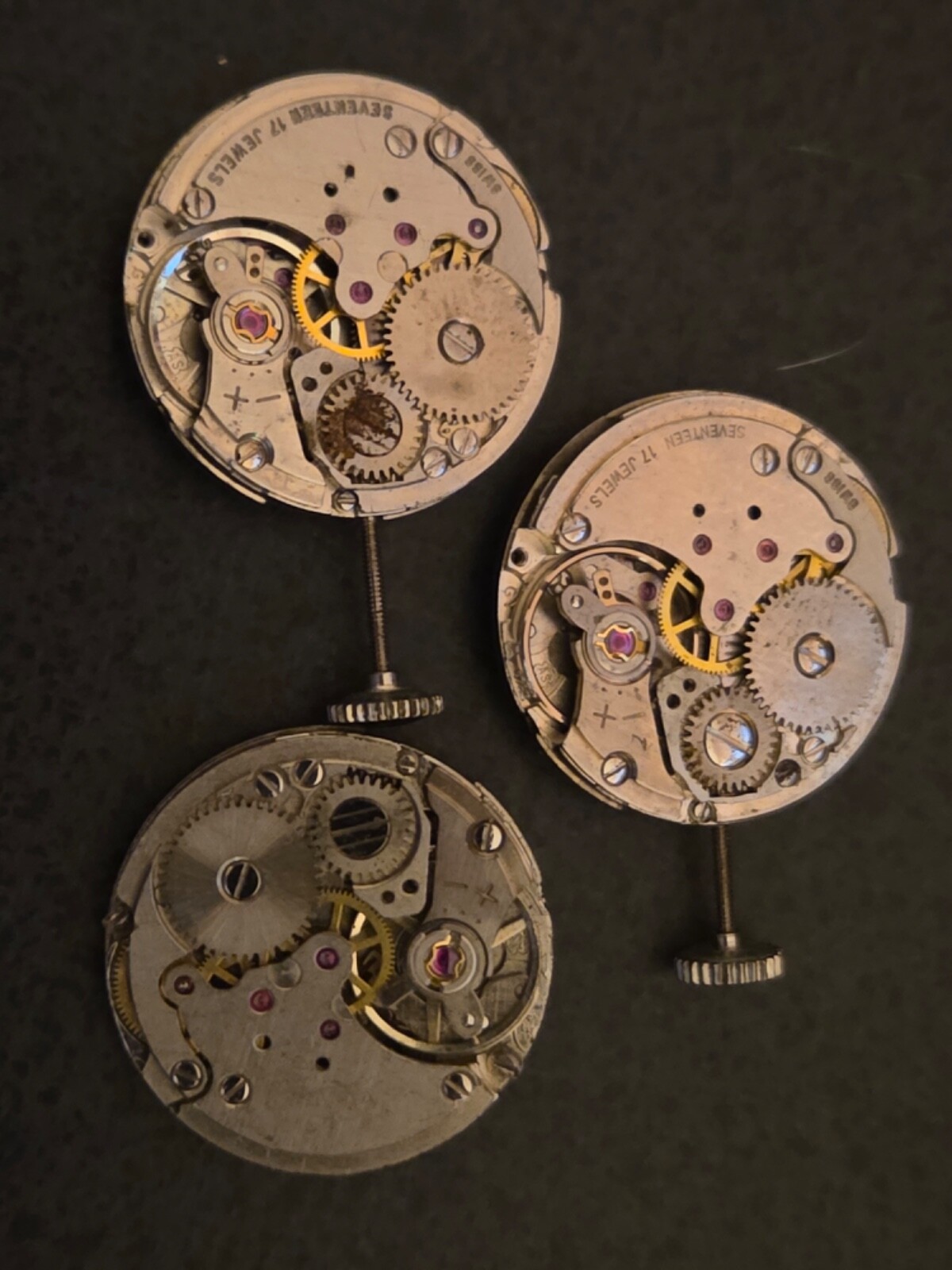 Three (3) A.Schild 1781 or 1783 movements. One runs