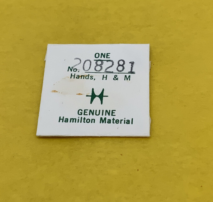 Hamilton 208281 Hour/Minute Hands Rhodium Index Size 8/0 Grades 735-748 NOS