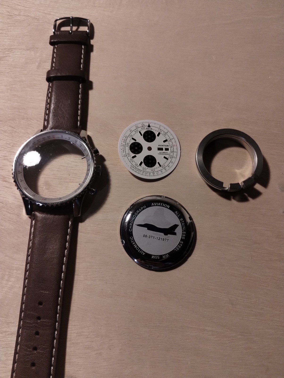 Aviation – Chronograph ETA Valjoux 7750 Case/dial/strap