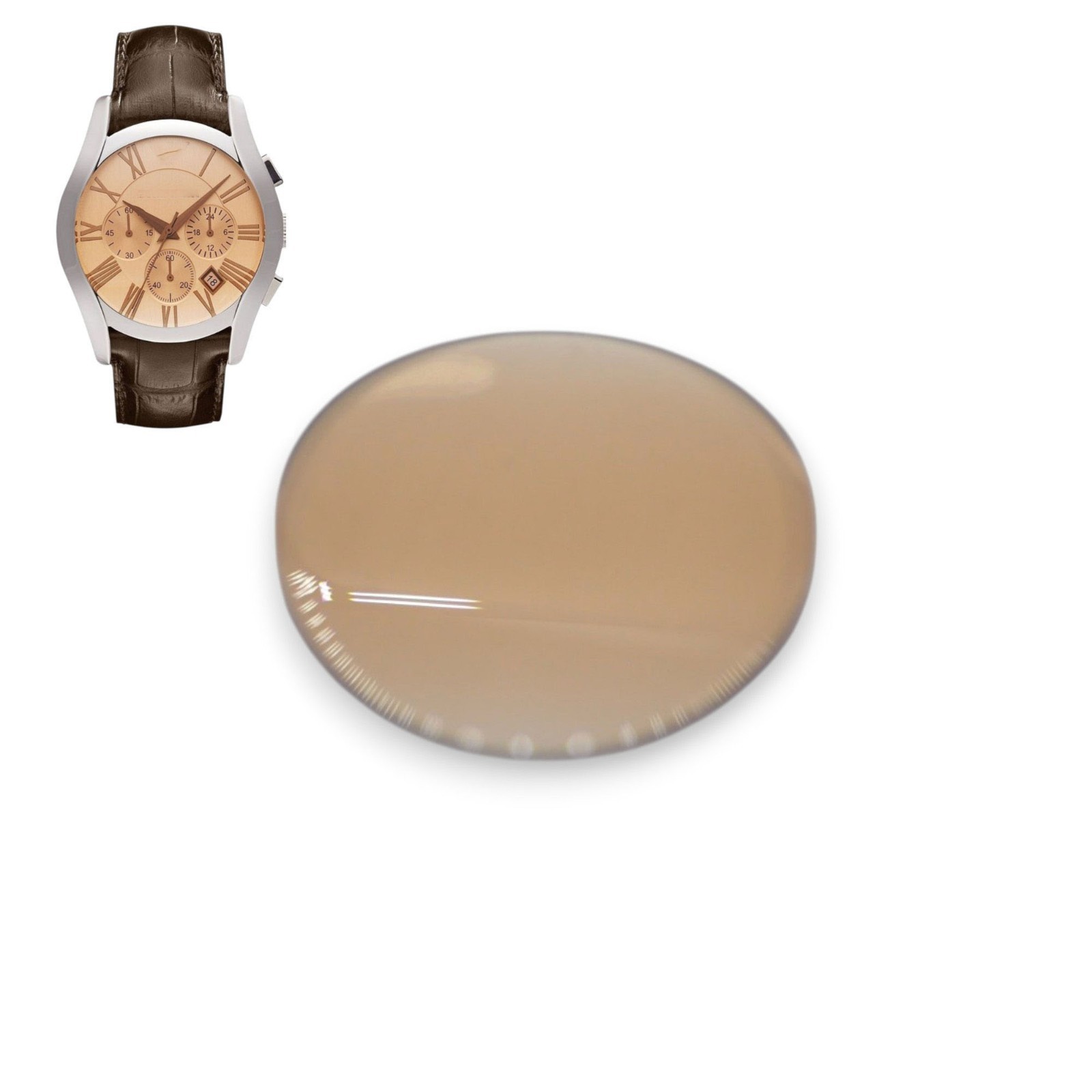 AR1634 Brown Watch Crystal For Emporio Armani