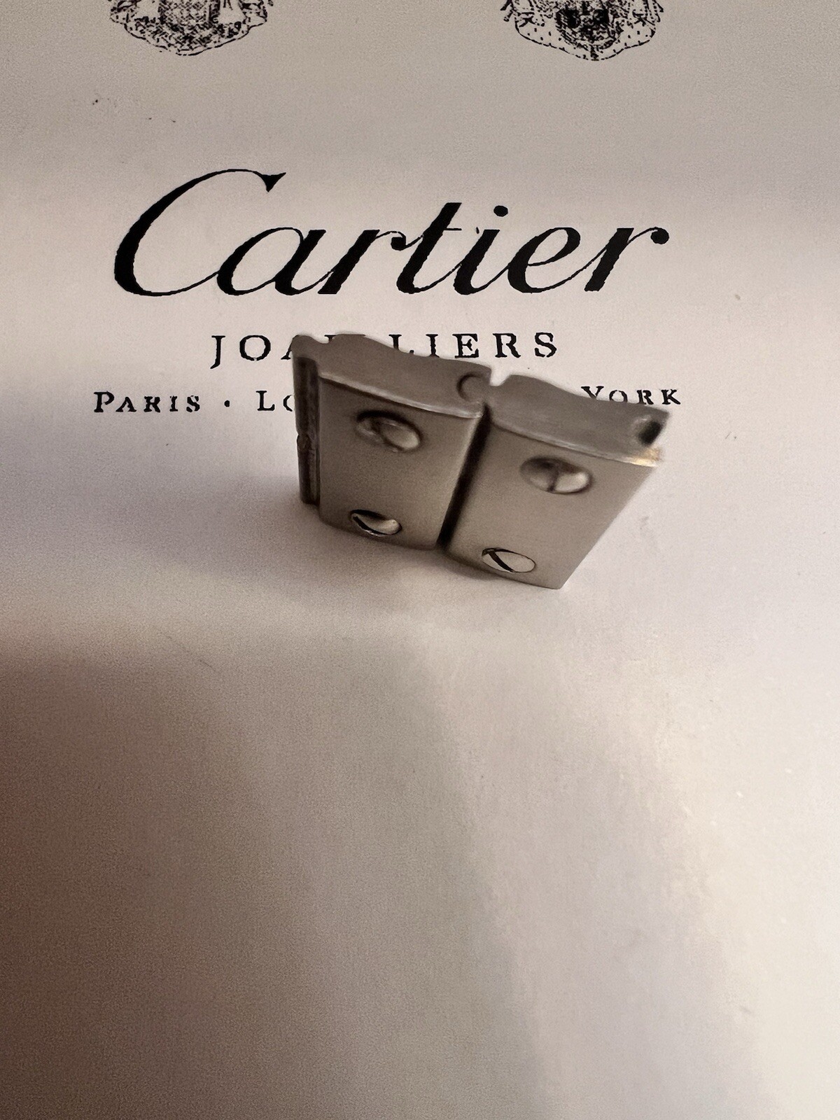 Cartier Watch Link Santos Stainless Steel 14mm PREOWNED COMPLETE Swiss Made