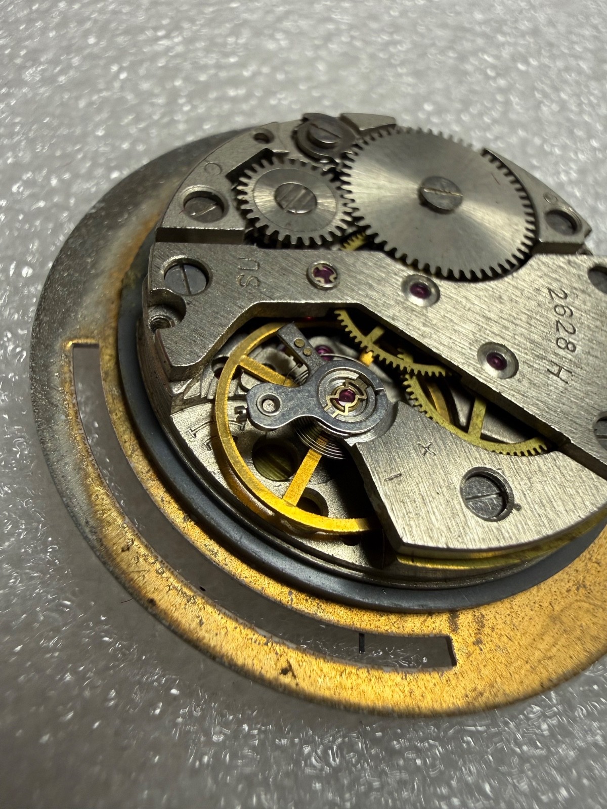 Watch movement USSR Raketa Cal.2628.H. plus Dial. For parts .