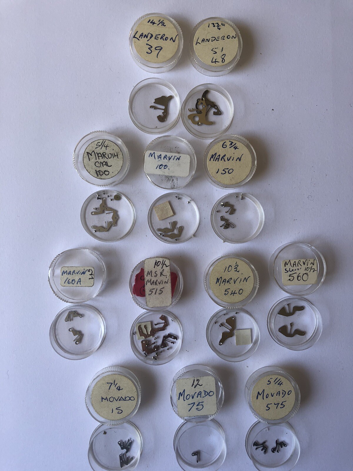 GRUEN,LANCO,MARVIN,MST,ORIS,PRESEUX,SMITHS, +Vintage Watch Setting Lever Spring