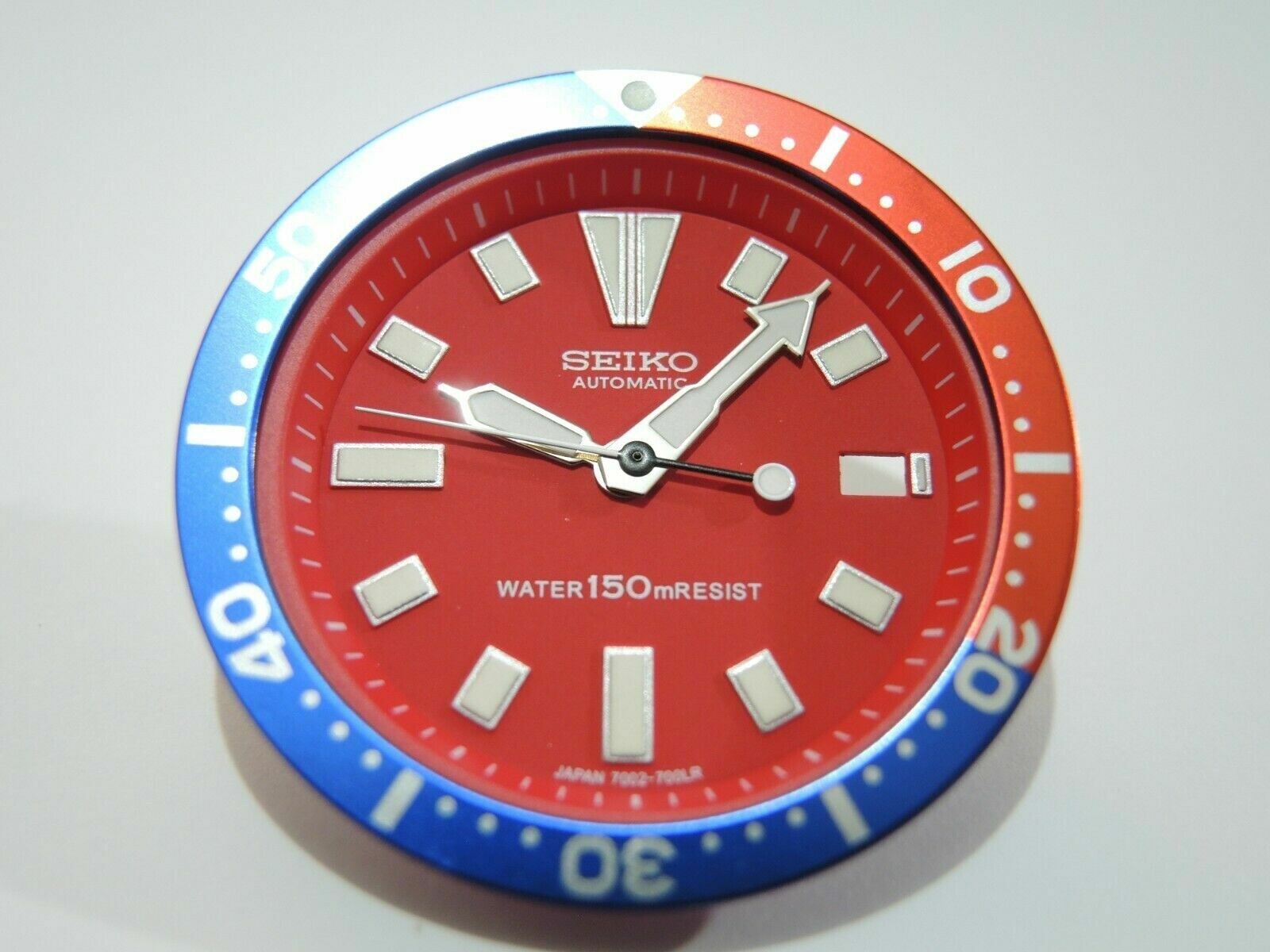 NEW RED DIAL,HANDS,MINUTE TRACK & PEPSI INSERT LARGE DIVERS 7002-7001 /700J