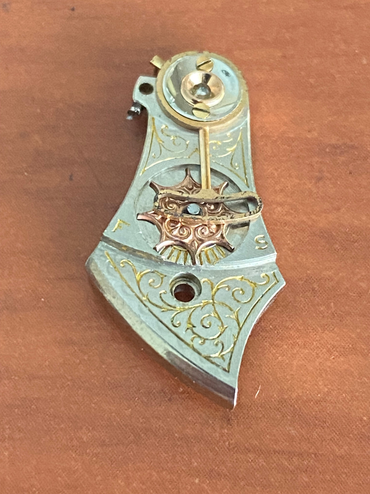 VINTAGE COMPLETE BALANCE BRIDGE FOR 18 SIZE WALTHAM VANGUARD 1892 21 JEWEL