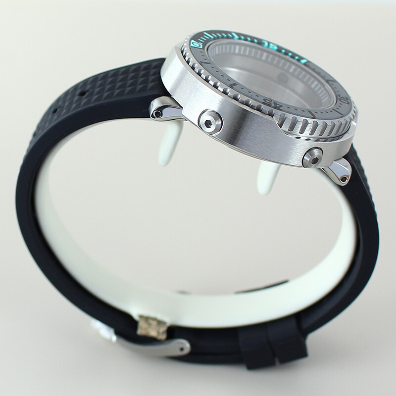 43.3mm Seiko Tuna Baby Watch Case Rubber Strap Sapphire Glass For Seiko nh35nh36