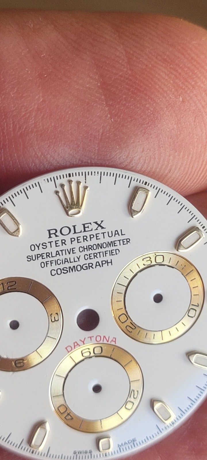 Rolex 100% Genuine Beautiful White Daytona dial for 116523, 116503, 116508, Etc.