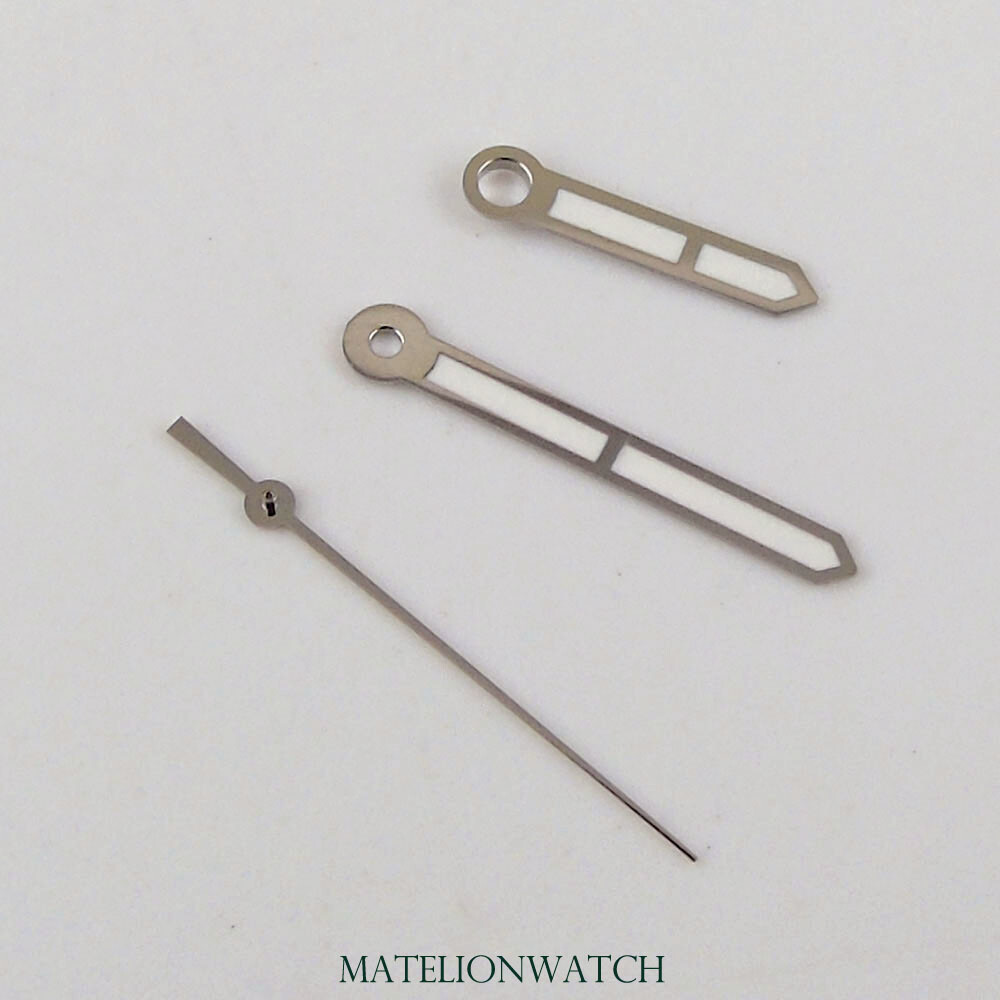 White Watch Hands Parts Fit For NH35A NH36A 7s26 Automatic Movement Green Lume