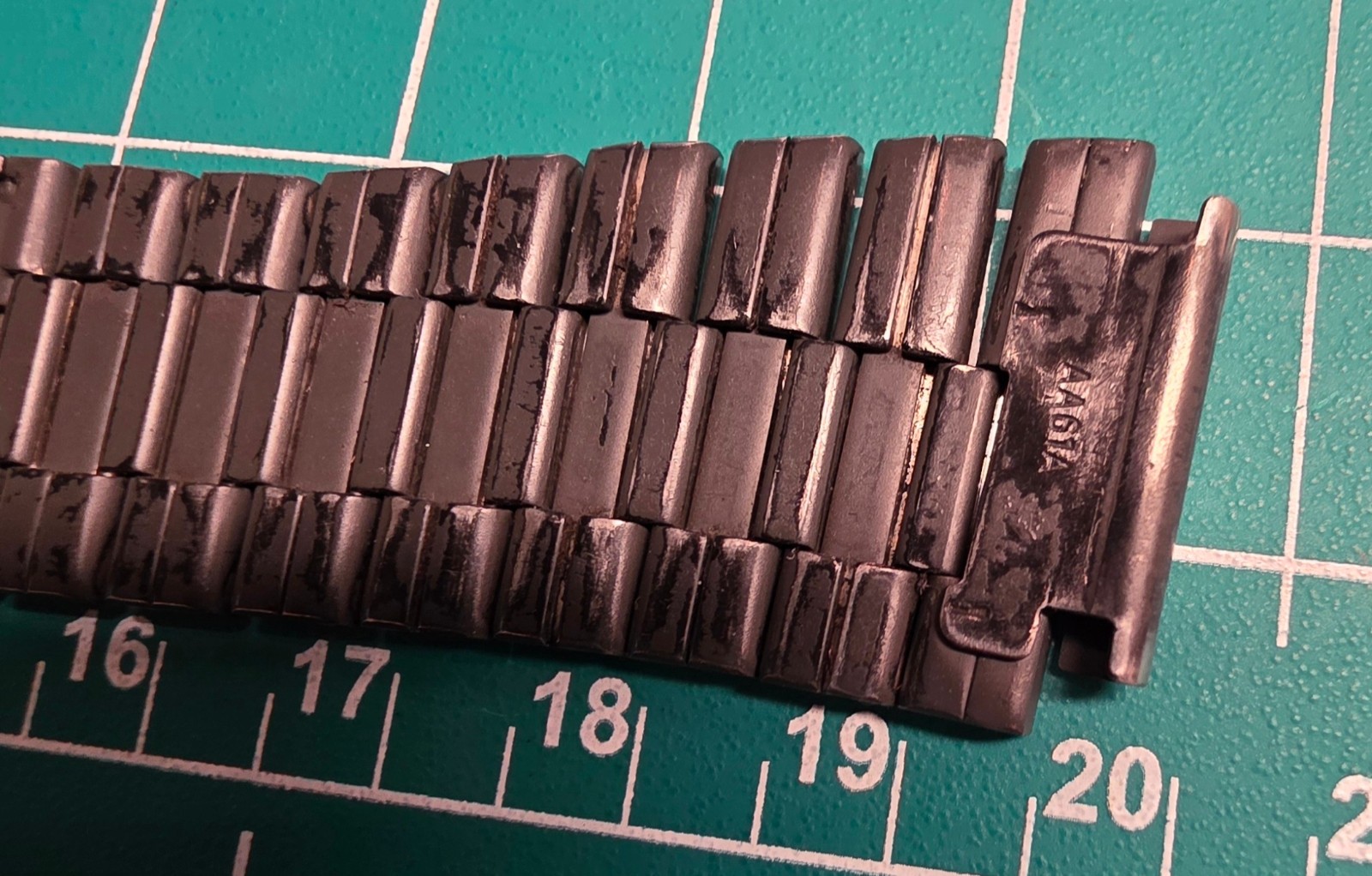 Seiko AA61A PVD Watch BRACELET from 7A28-6000 BISHOP (fits -6009, etc) FOR PARTS