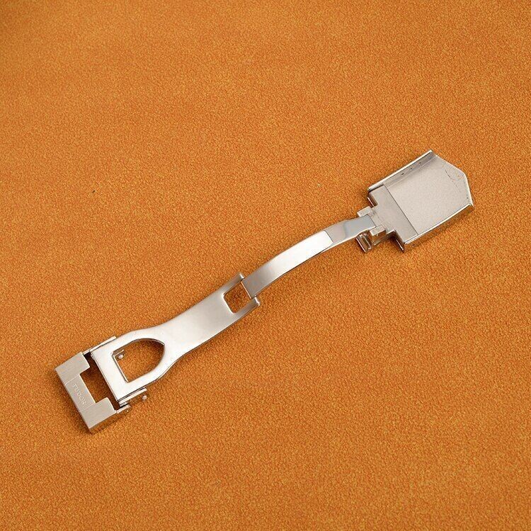18mm Stainless Steel Flip Lock Folding Buckle Clasp For Tudor Watch Strap Silver