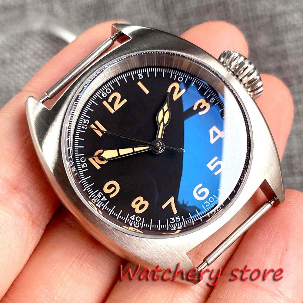 36mm Brushed Double Dome AR Sapphire Crystals 200M Diver Watch Case Dial Set