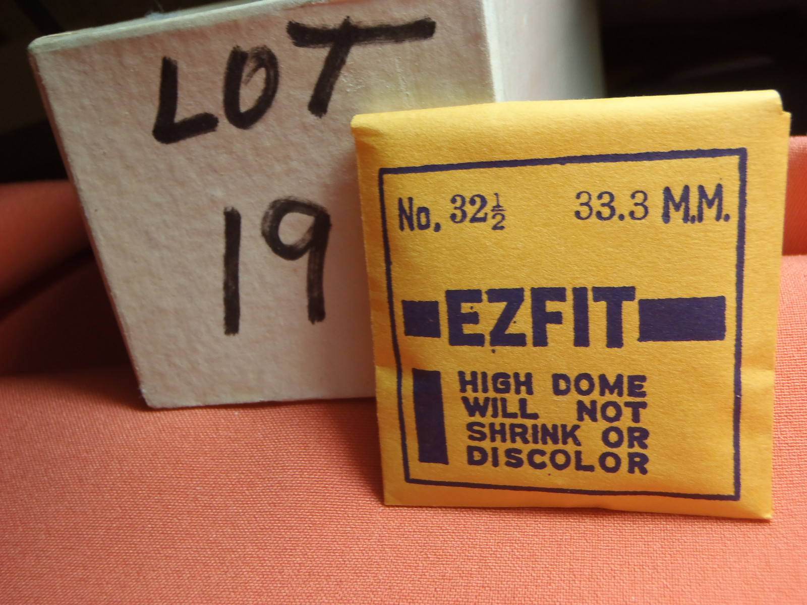 EZFIT HIGH DOME ROUND PLASTIC WATCH CRYSTAL 33.3MM NOS